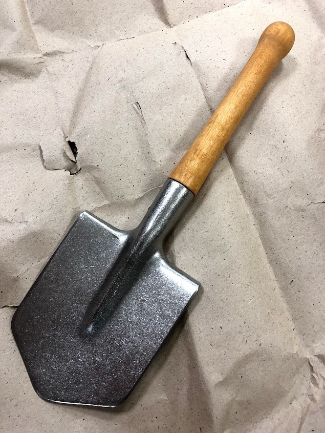 Titanium Army Shovel 100%Titanium! Hardwood Handle