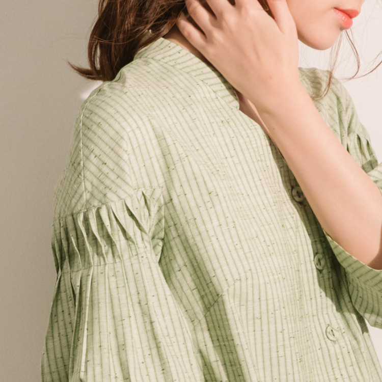 青楓翅果立體折紋襯衫