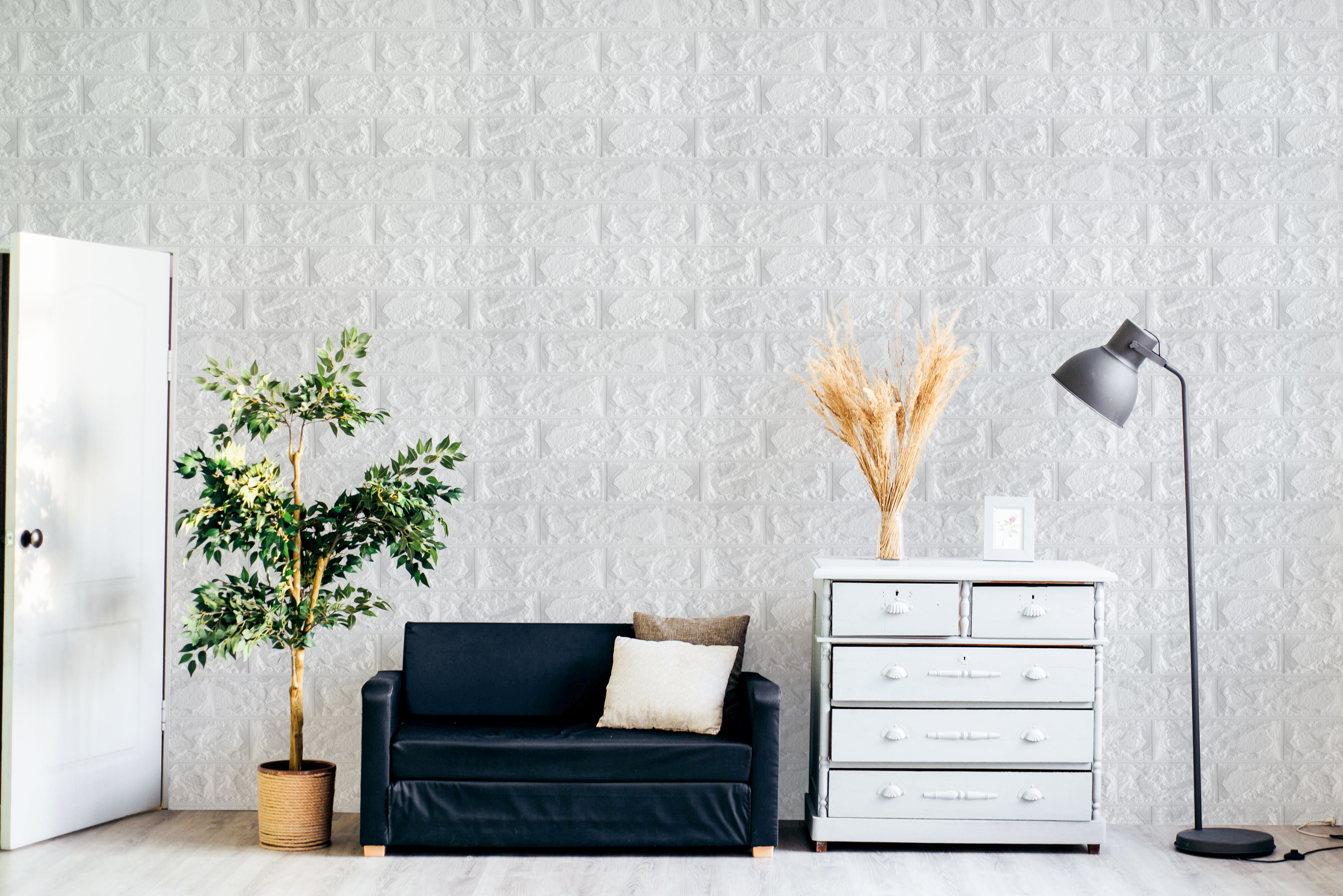 美牆貼貼//立體白磚 (5/10/20片裝)