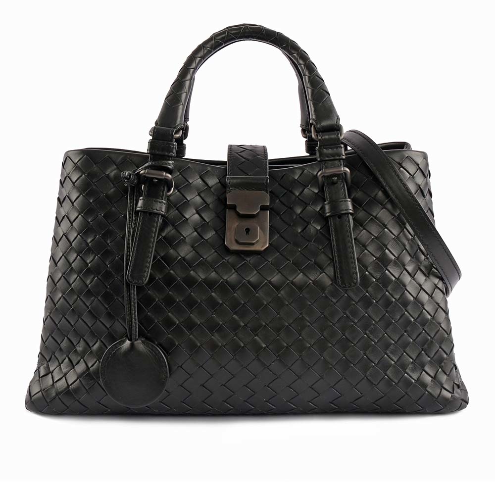 【BOTTEGA VENETA】小款小羊皮編織ROMA包