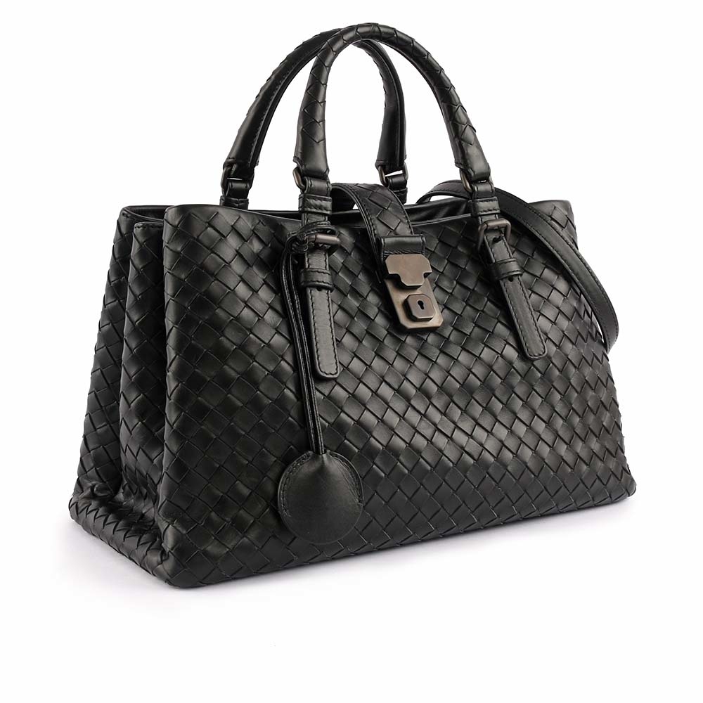 【BOTTEGA VENETA】小款小羊皮編織ROMA包