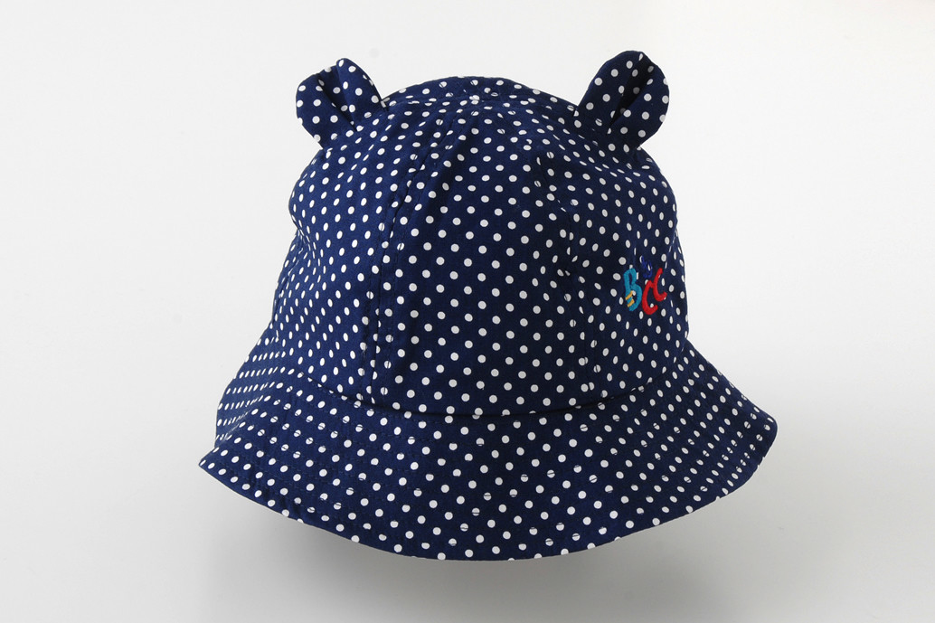 日本 Bon Chou chou 水玉點點寶寶遮陽帽(共二色)