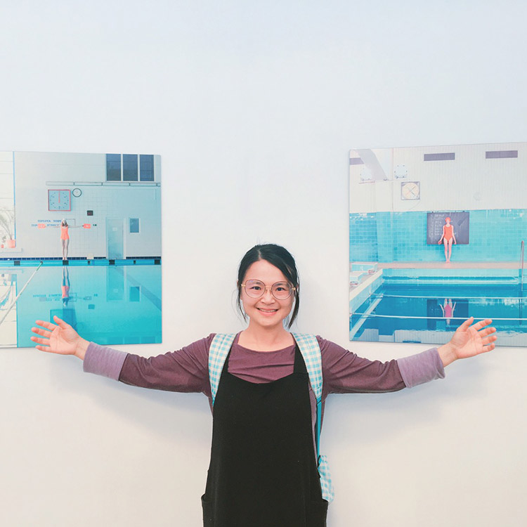 微風小吹撞色上衣-鳶尾紫