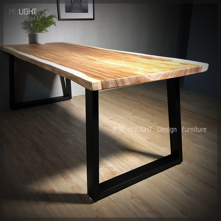 木光雨豆木餐桌/原木餐桌