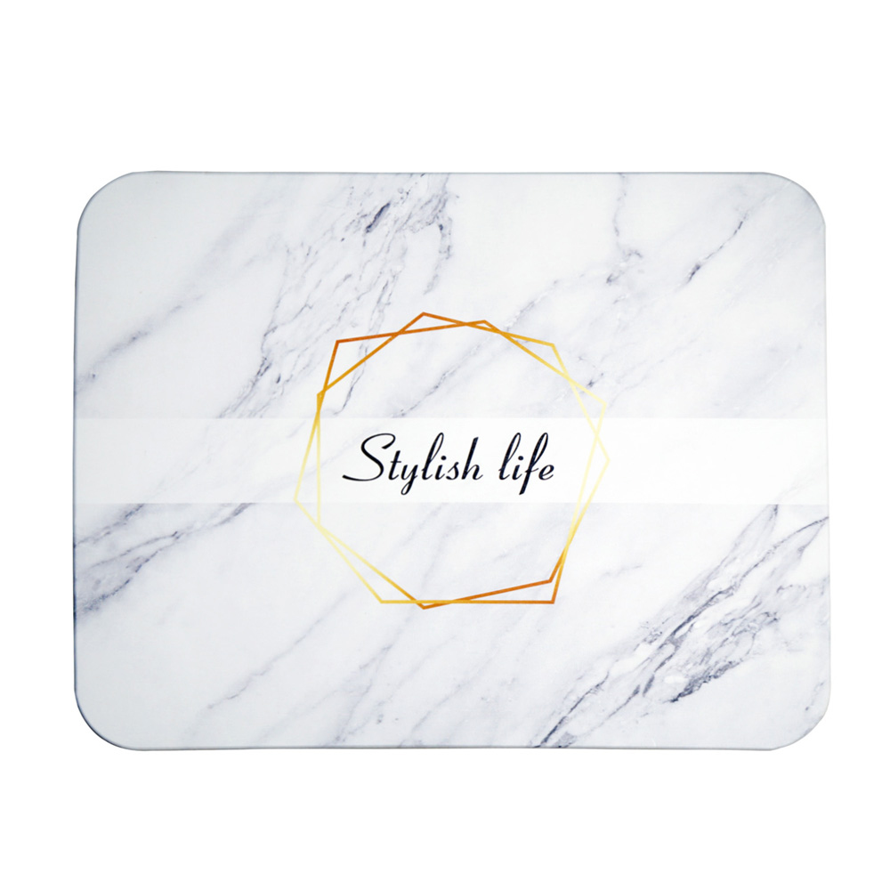 幾何大理石紋珪藻土吸水地墊