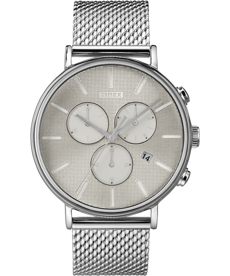 萬年鐘錶 - TIMEX 天美時 INDIGLO 冷光腕錶系列 三眼計時皮革腕錶  TXTW2R97900 錶徑 41MM