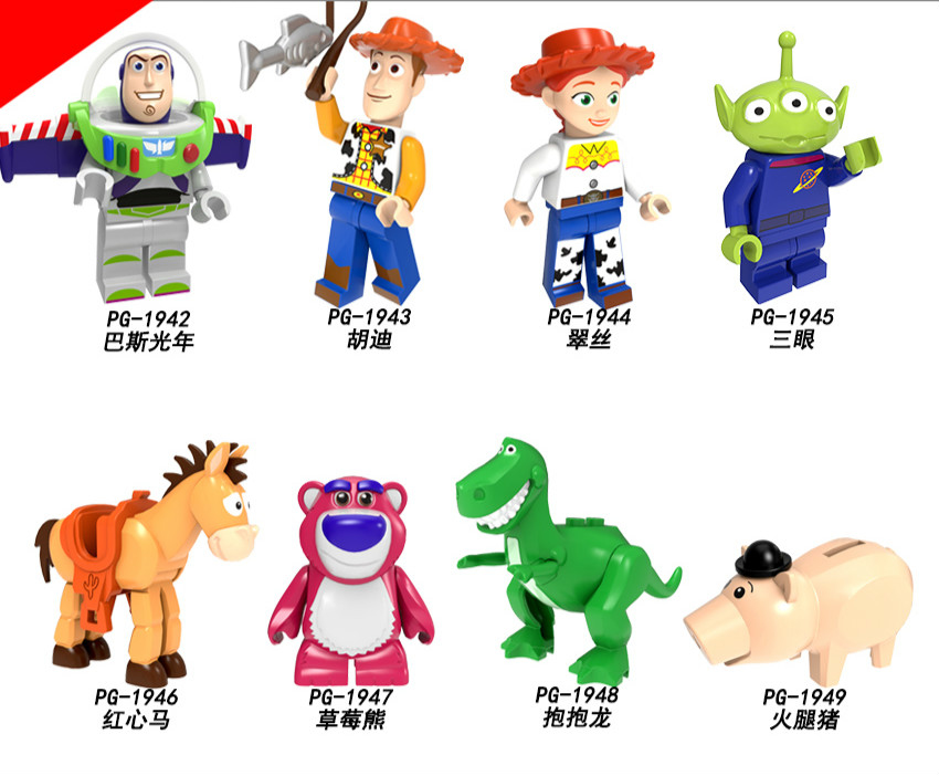 8PCS/Lot Toy Story Minifigures Minifigs Fit Lego