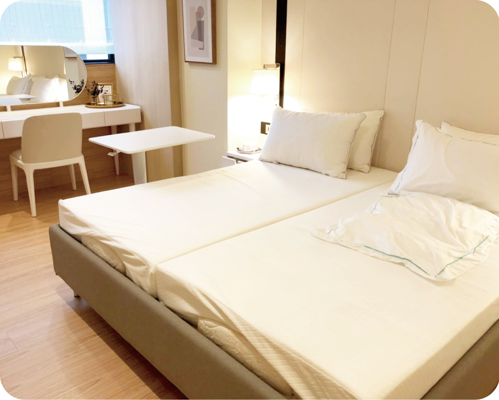 台北孕學林產後護理用迪奧斯電動床,乳膠床墊