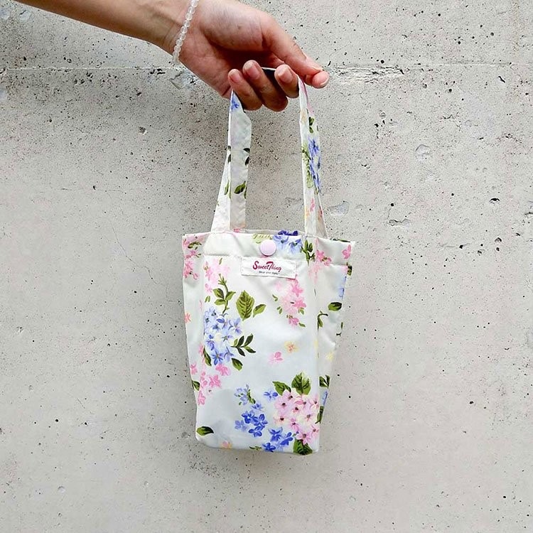 SweettThing 紫紅繡球快速收納防水飲料提袋