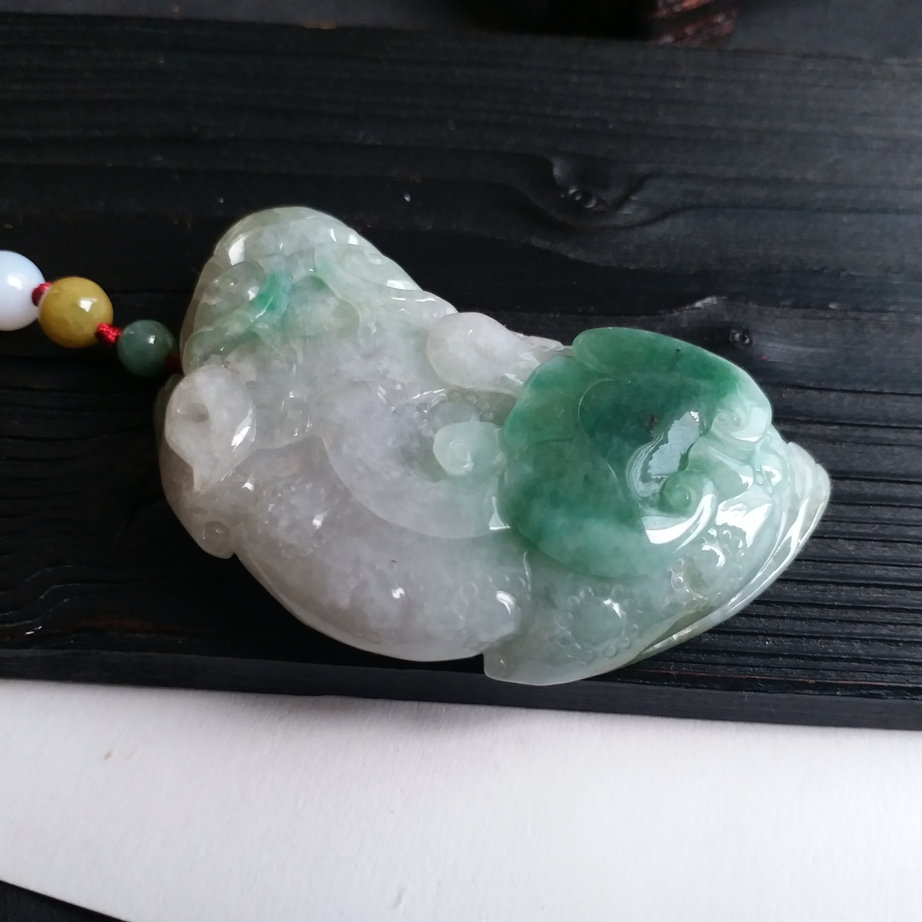 J1406 冰糯招財金蟾擺件/掛件