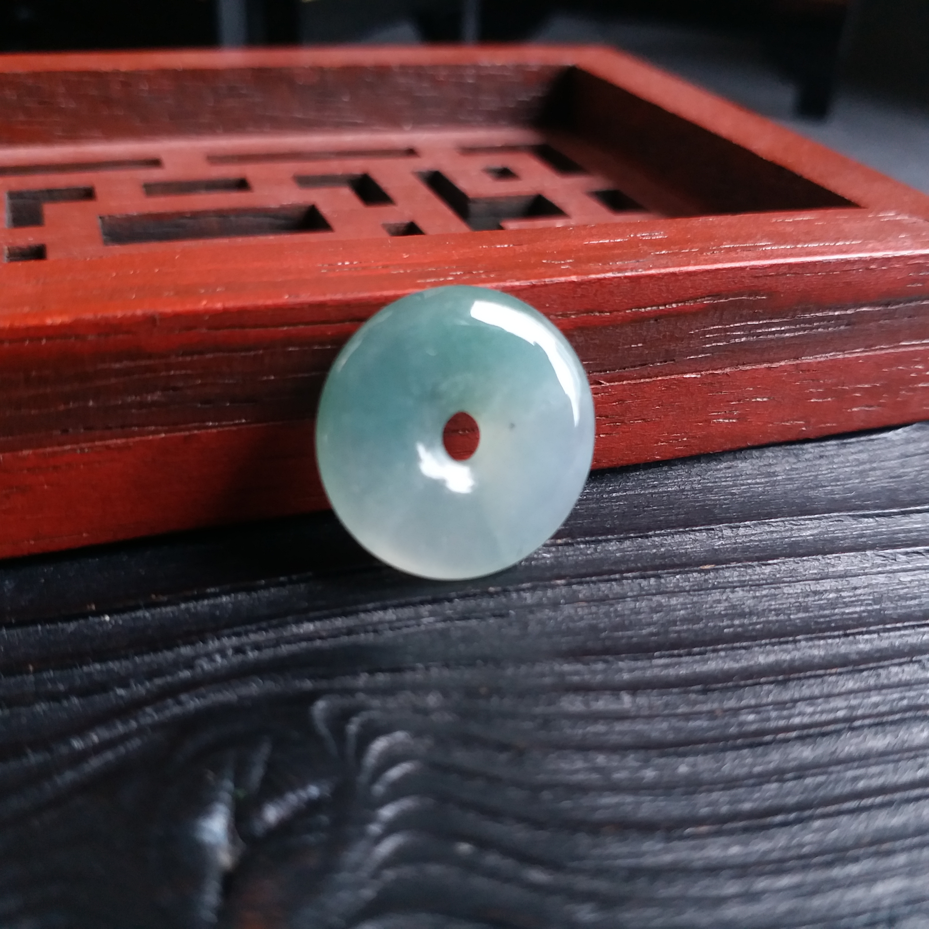 P1411031 冰油青平安扣 (17mm直徑)