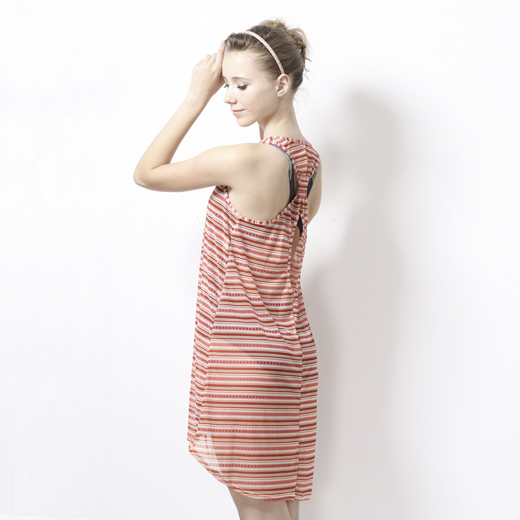 MAR-5310W 大女休閒網紗罩衫─紅