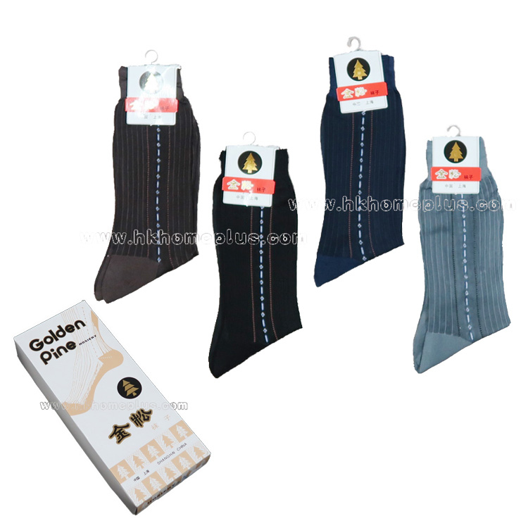 4對裝 金松牌: 男裝吊線皮鞋襪 (9.5" - 10.5" 鞋碼)