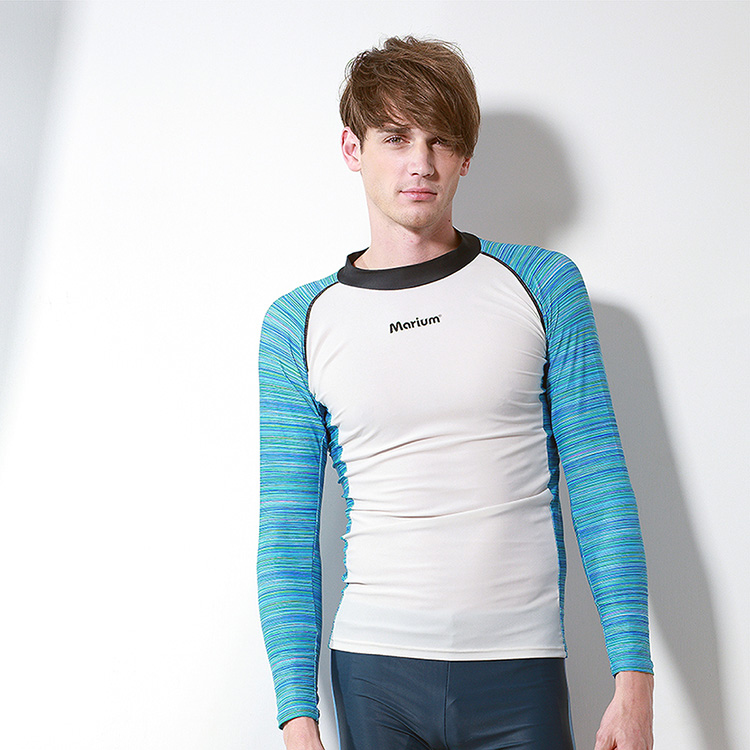 MAR-7806 半身長袖水母衣─藍