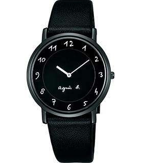 萬年鐘錶 - agnes b.   手繪  阿拉伯數字時標  BG4002P1 / 7N00-0BC0D 表徑33MM