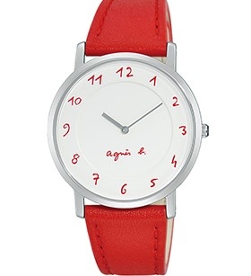 萬年鐘錶 - agnes b.   手繪  阿拉伯數字時標  BG4005P1  / 7N00-0BC0R 表徑33MM