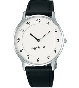 萬年鐘錶 - agnes b.   手繪  阿拉伯數字時標  BJ5004X1 /  VJ20-K240LB 表徑39MM