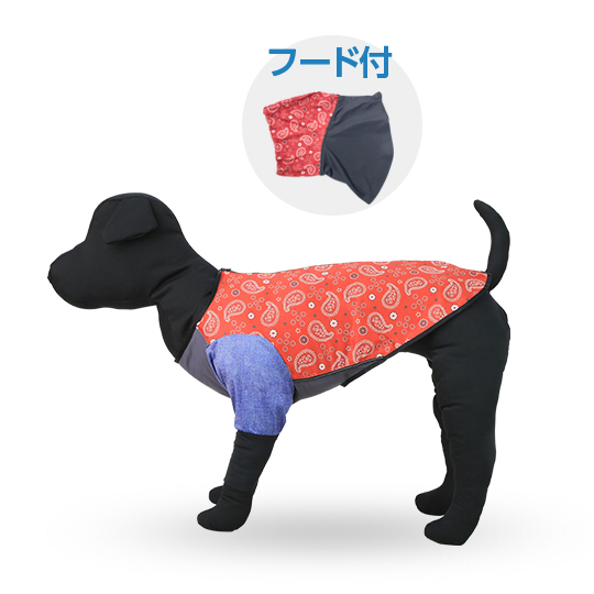 ACTIVE WAN 中大型犬輕量雨衣-佩斯利花