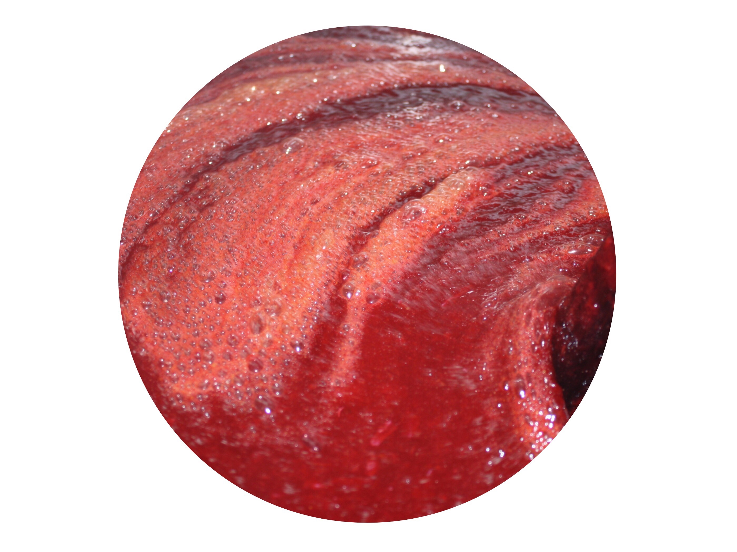 玫瑰李果醬熬煮中