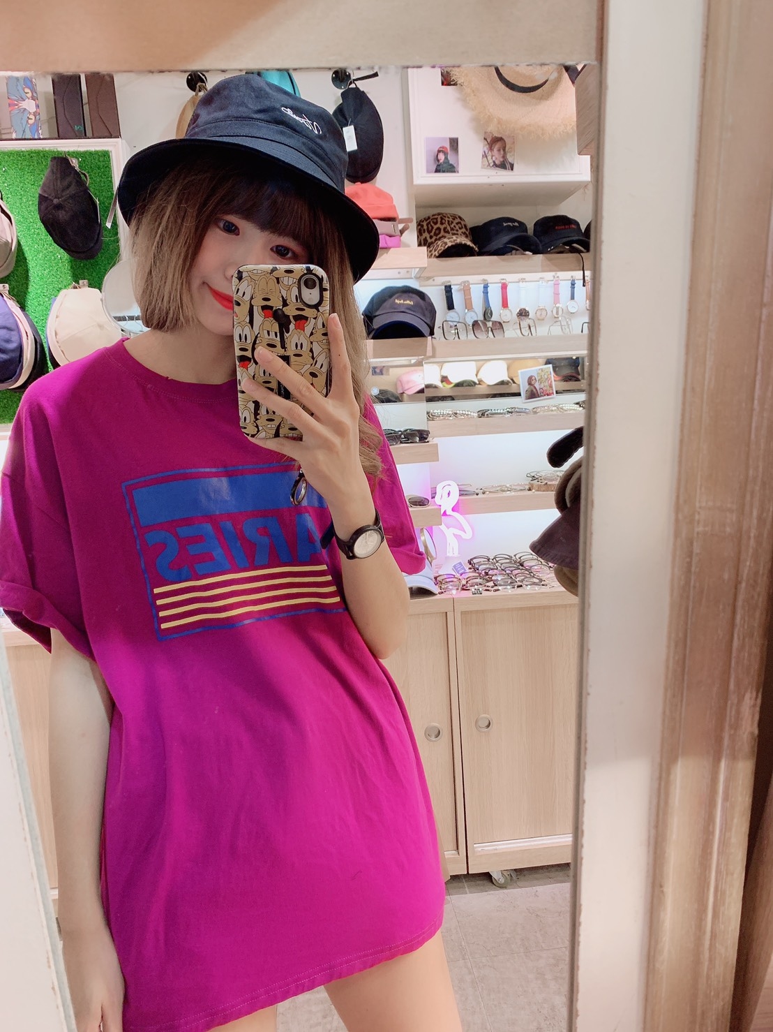 英文刺繡漁夫帽/兩色