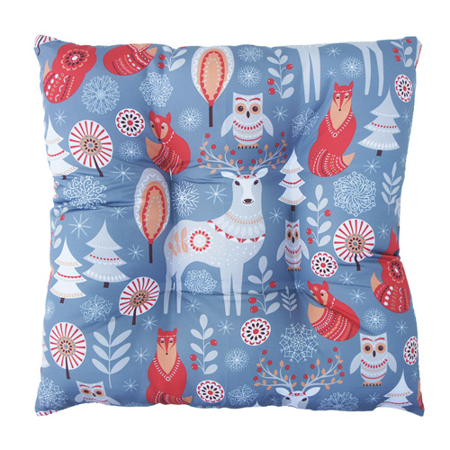 北歐風文創設計風格坐墊(43x43cm)-灰色鹿