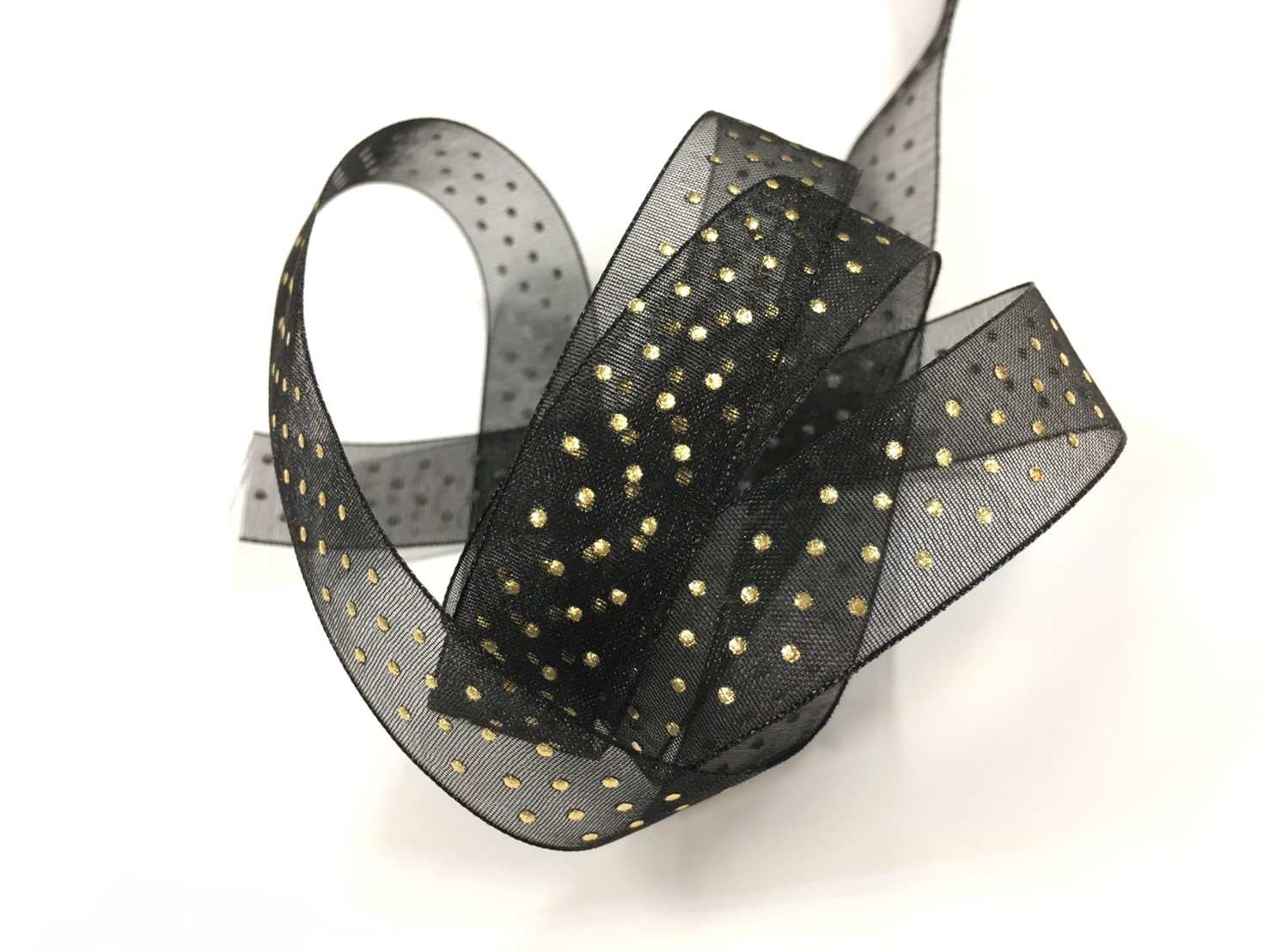 金銀立體瑞士小圓點/網紗/15mm