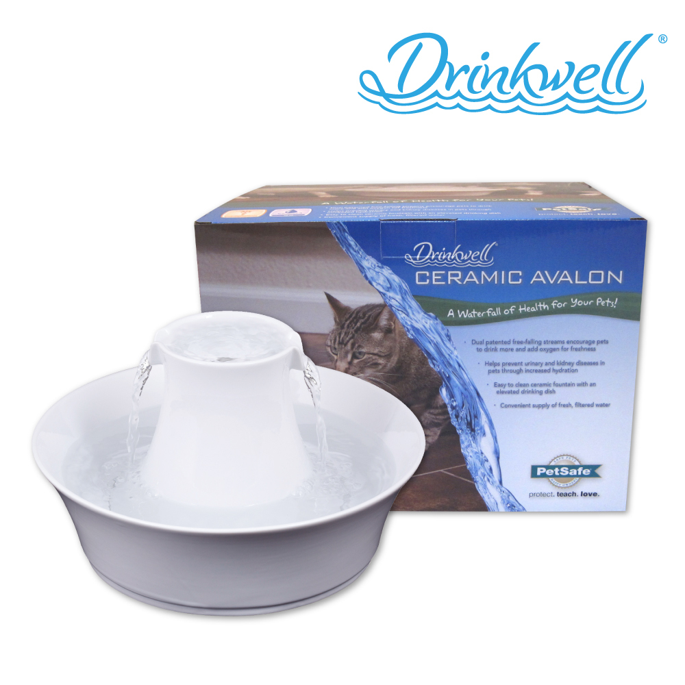 亞法隆陶瓷寵物瀑布噴泉｜好好喝