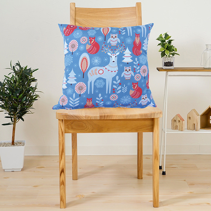 北歐風文創設計風格抱枕(43x43cm)-灰色鹿