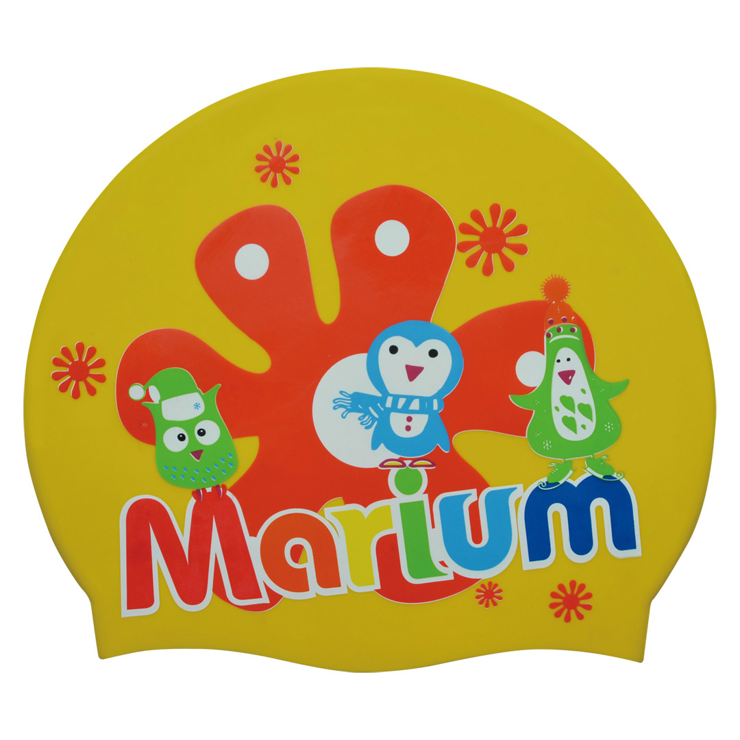 MAR-2608 大人企鵝團體矽膠泳帽-共五色