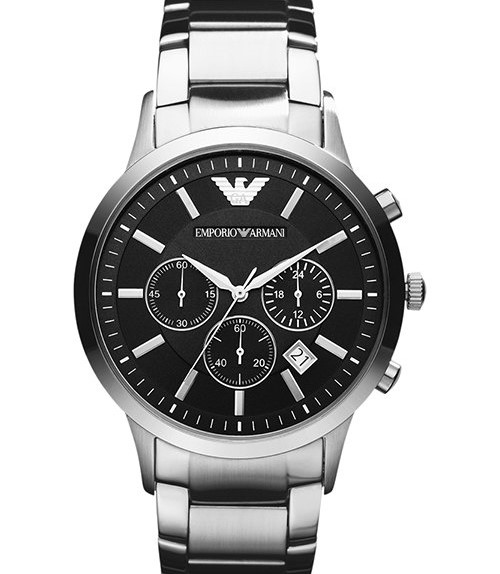 萬年鐘錶 - ARMANI   三眼男錶  AR2434 表徑43MM