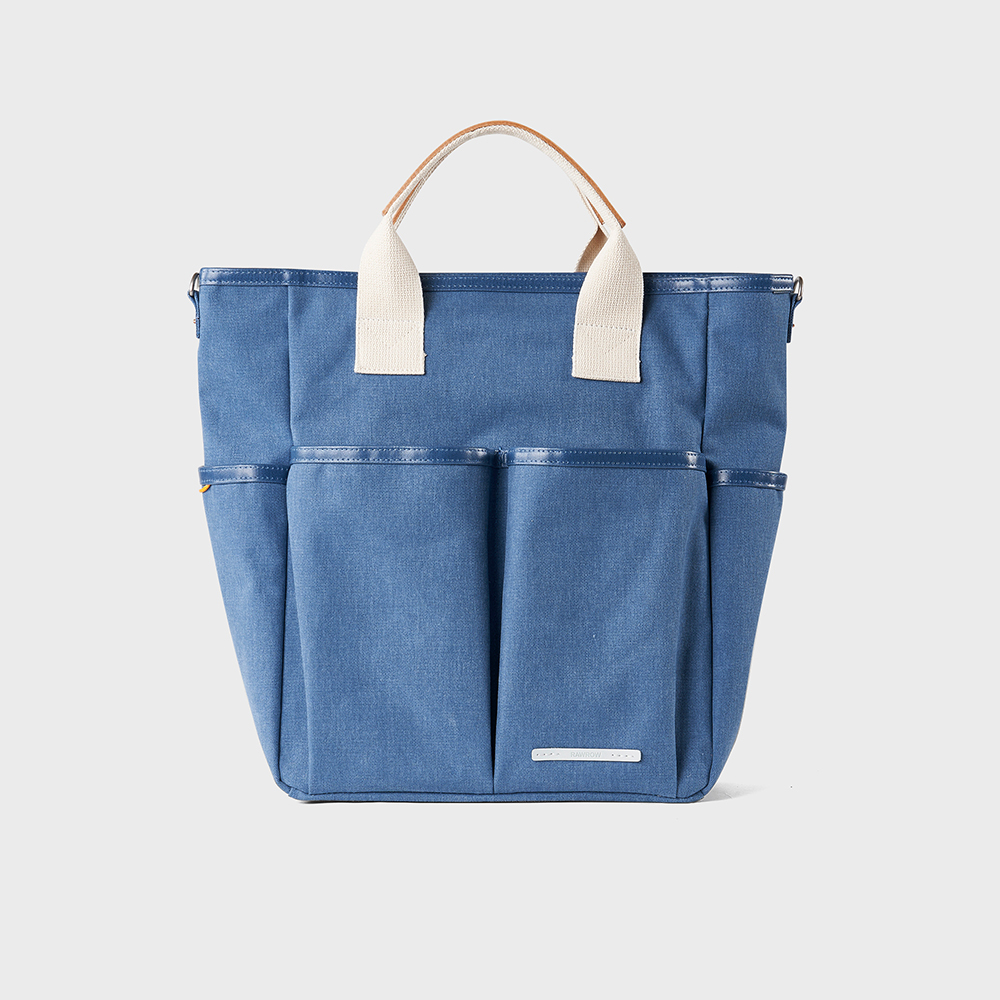 公園系列-13吋兩用雙層托特包(手提/肩背)-靛藍-RTO700IB