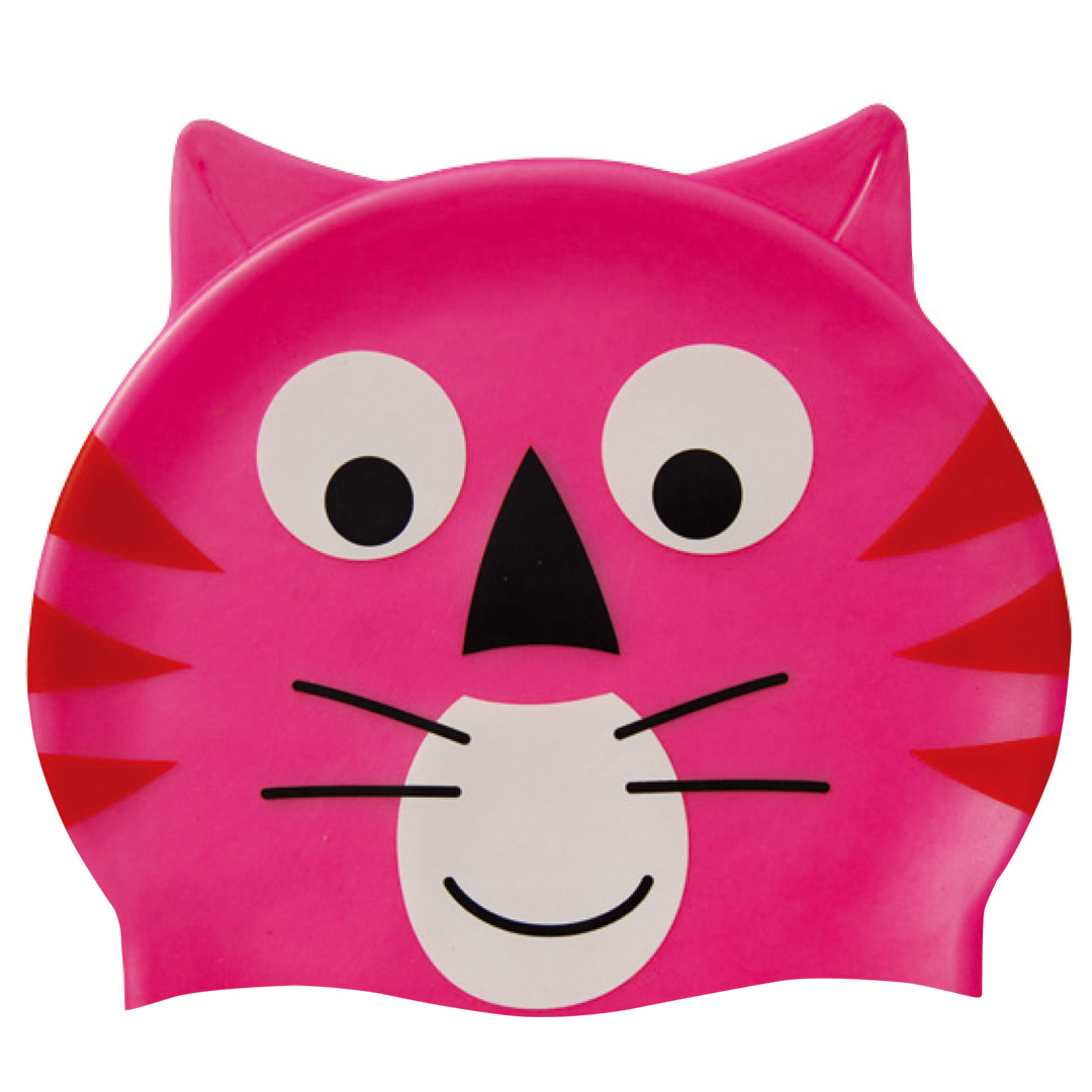 MAR-7608C 兒童貓咪矽膠泳帽-共二色