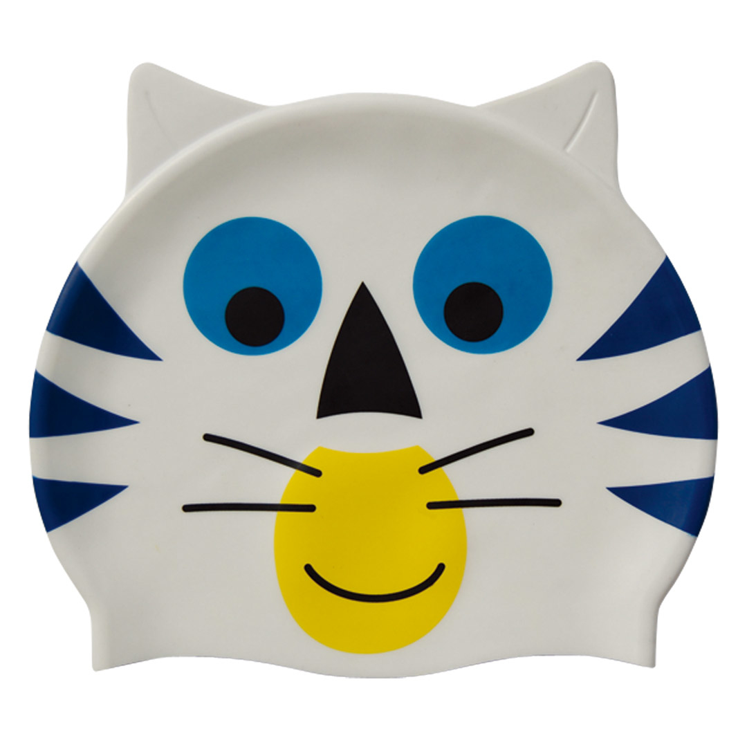 MAR-7608C 兒童貓咪矽膠泳帽-共二色