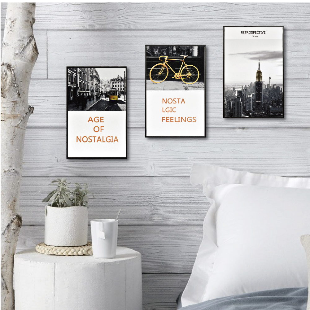 北歐生活版畫有框畫19x29-金采都會WA98 三幅一組