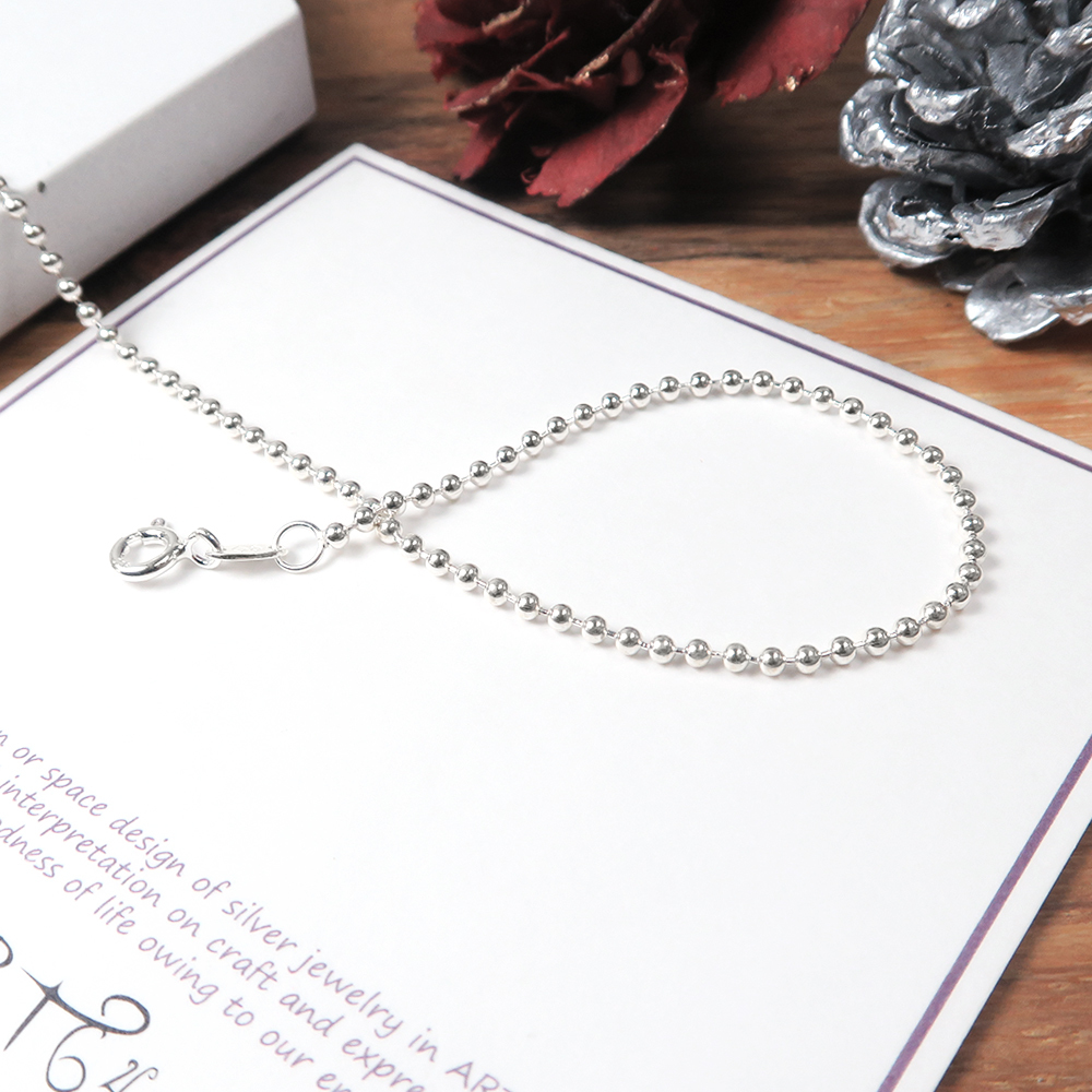 光亮圓珠鍊(2.0mm中鍊) 20吋 925純銀 女生 男生 中性項鍊