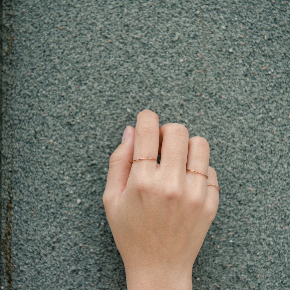 滿天星亮亮線戒-玫瑰金