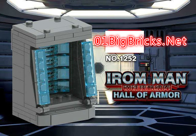 Hall of Armor Pod for Iron Man (4.5cm) Custom Mavrel DC Super Heroes Minifigs Fit Lego X1252