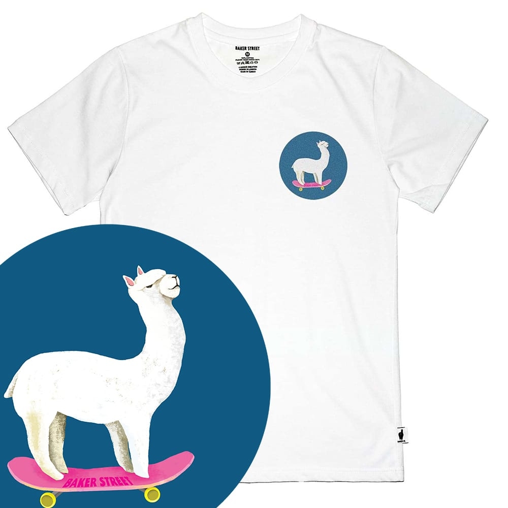 Little Stamp: Sk8er Alpaca 滑板羊駝 短T