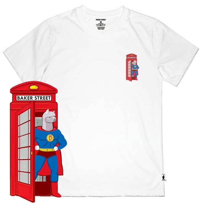 Little Stamp: Super Alpaca 超人電話亭 短T