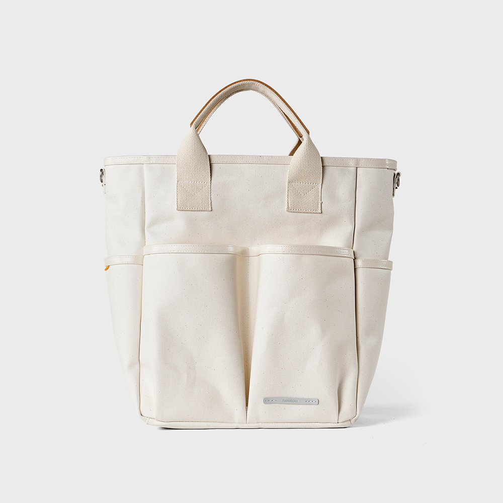 公園系列-13吋兩用雙層托特包(手提/肩背)-淨白-RTO700OW