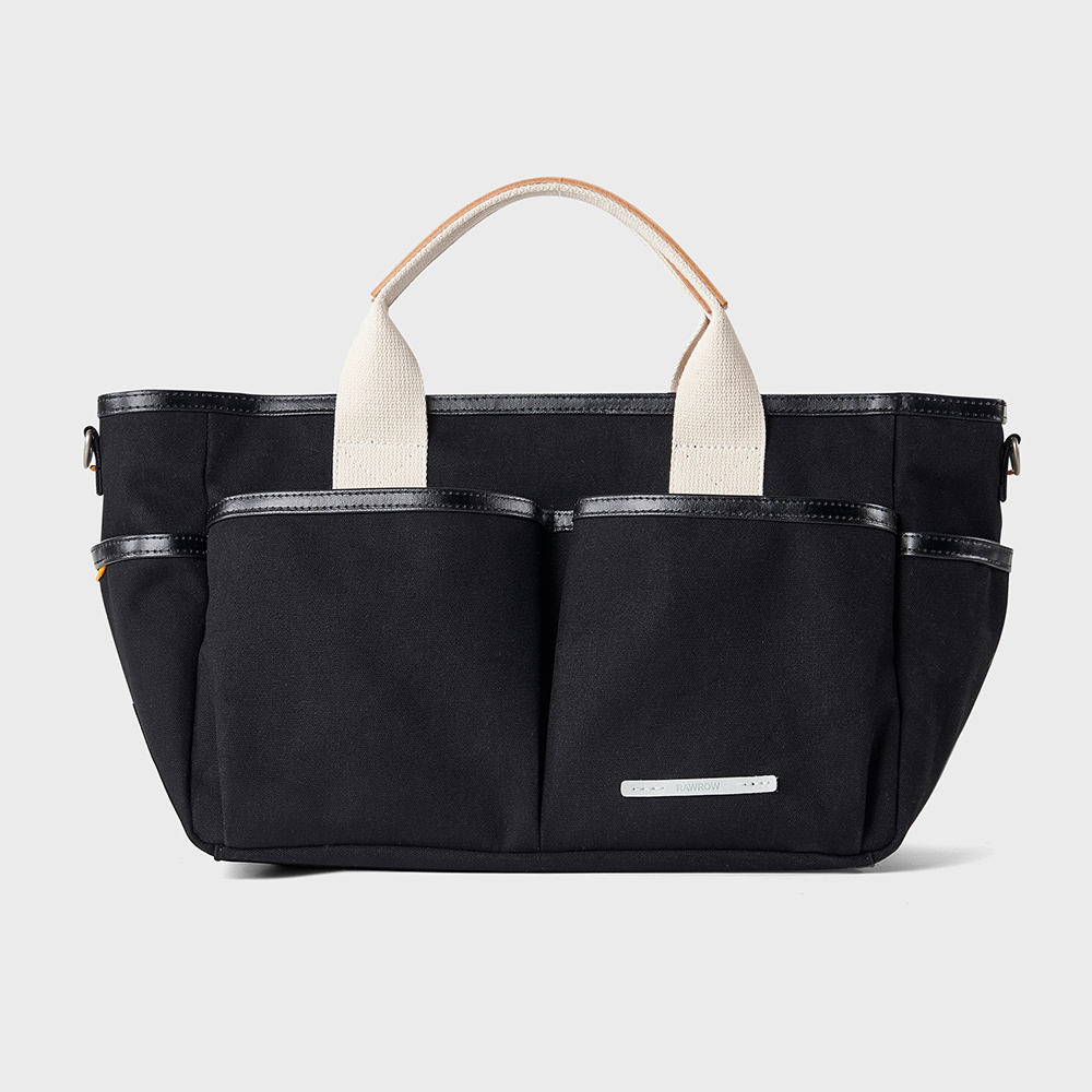 公園系列-雙層兩用包(手提/肩背，大，38x26cm)-墨黑-RCR720BK