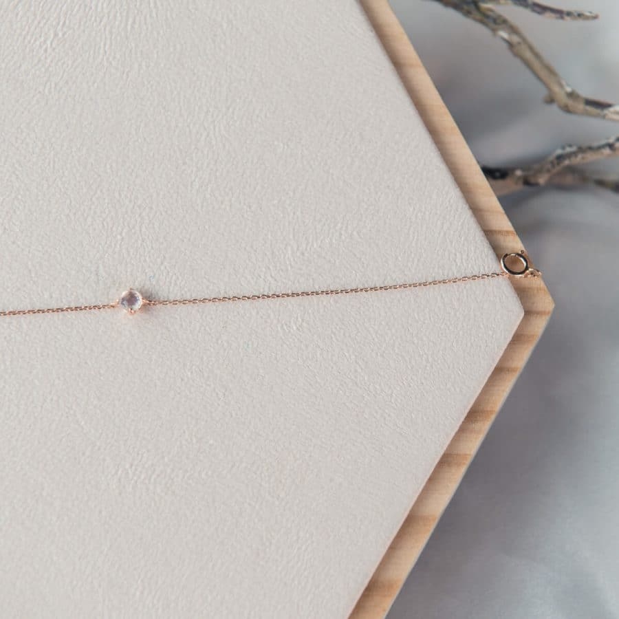 14k棋盤切割月光石手鍊