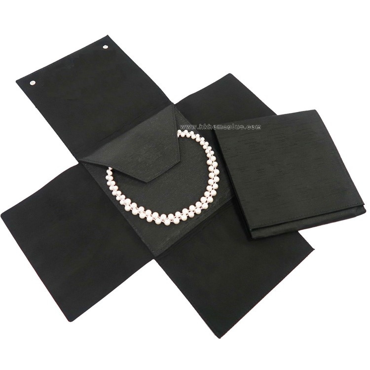 Sandra - 織花仿絲項鍊收納袋