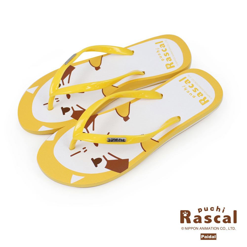 Paidal x Rascal小小浣熊俏皮大臉足弓夾腳拖人字拖