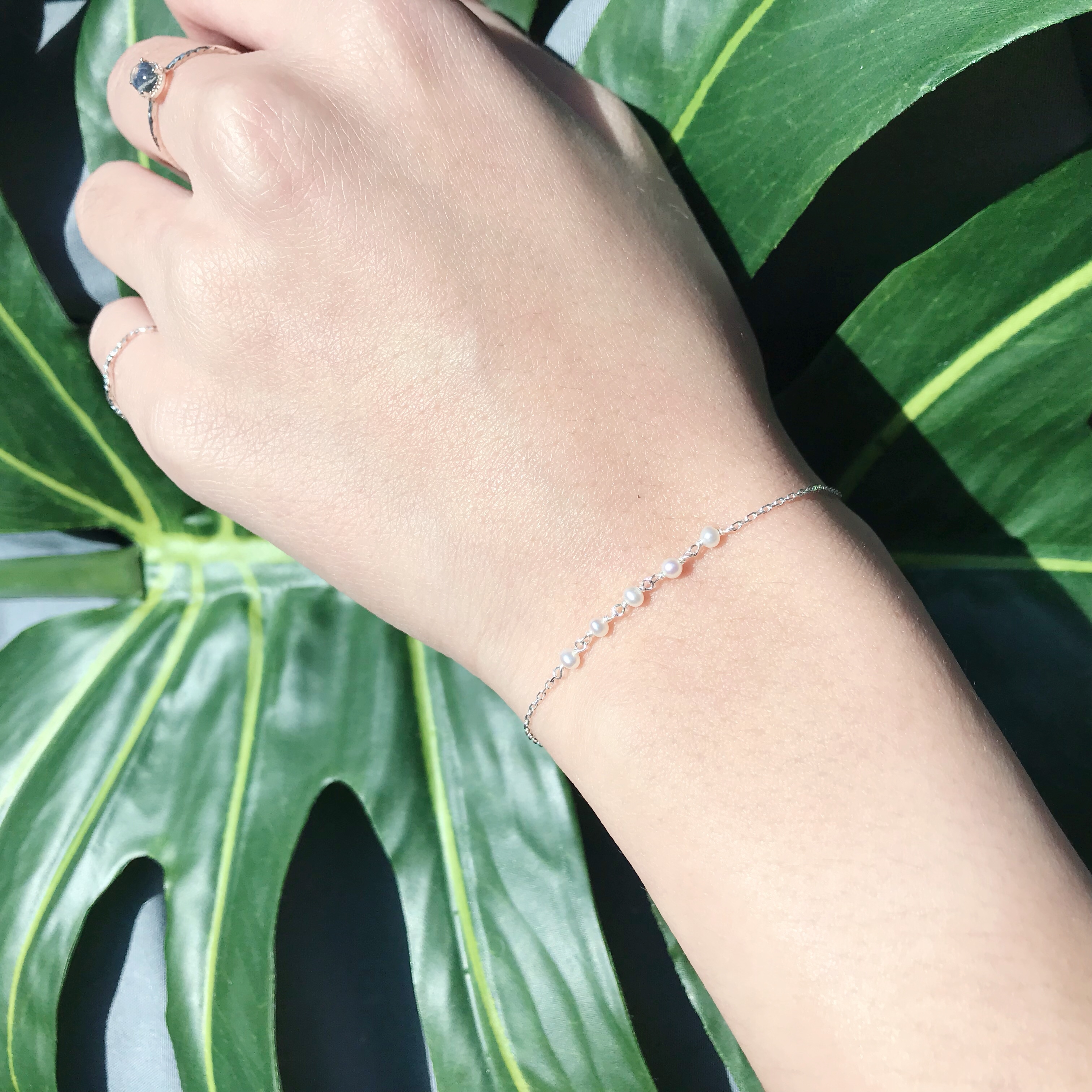 小珍珠協奏曲手鍊-銀