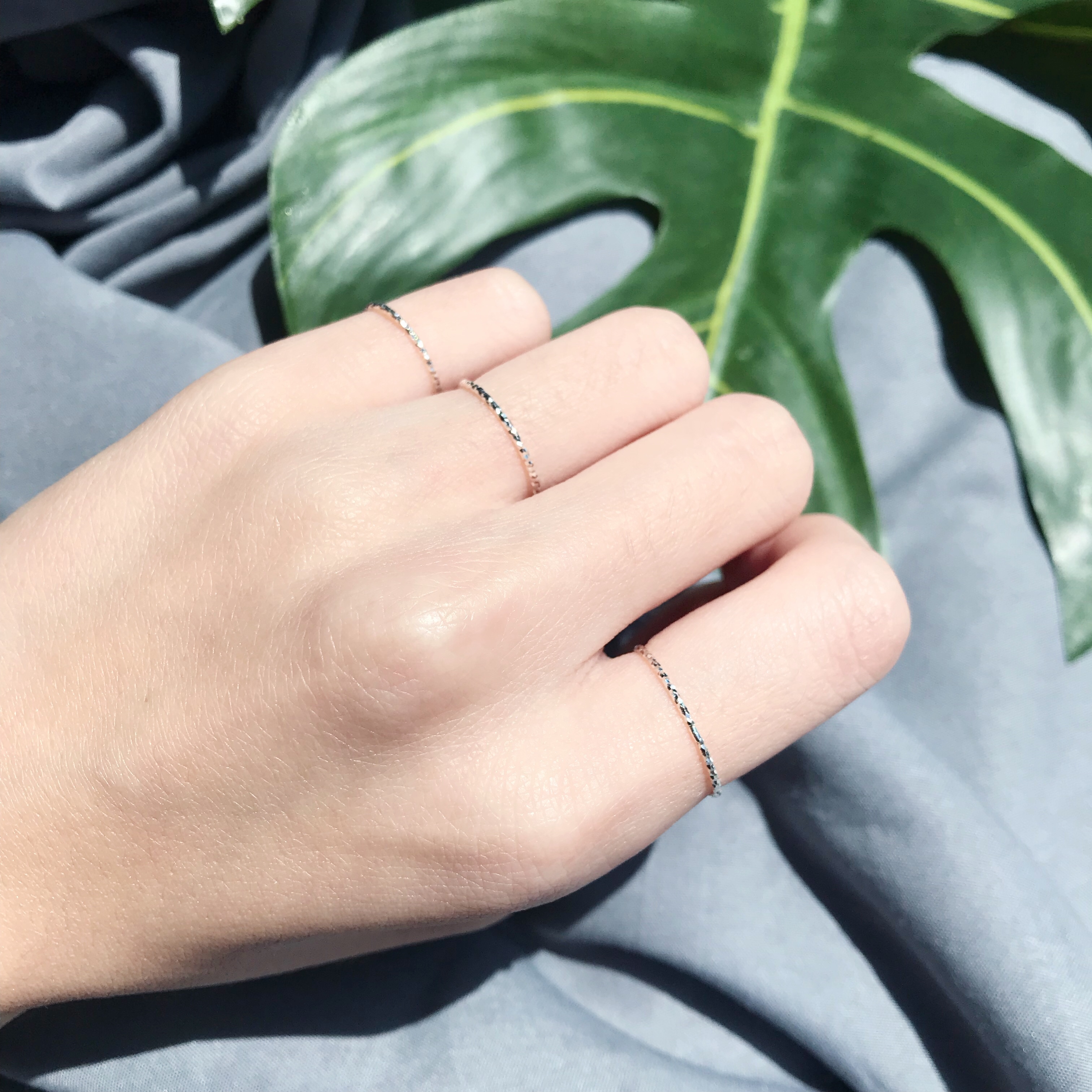 滿天星亮亮線戒-銀