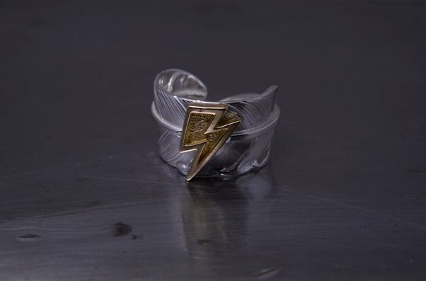 金閃電羽毛戒指