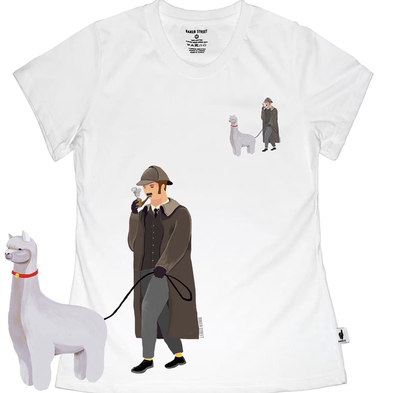 Little Stamp: Walking the Alpaca 女版短袖T恤