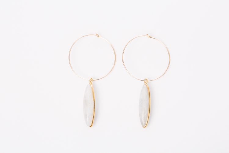 Blue Moonstone Earrings