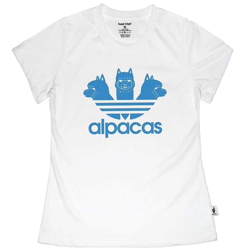 Alpacas Blue  threehead 愛迪駝(藍)  女版短T